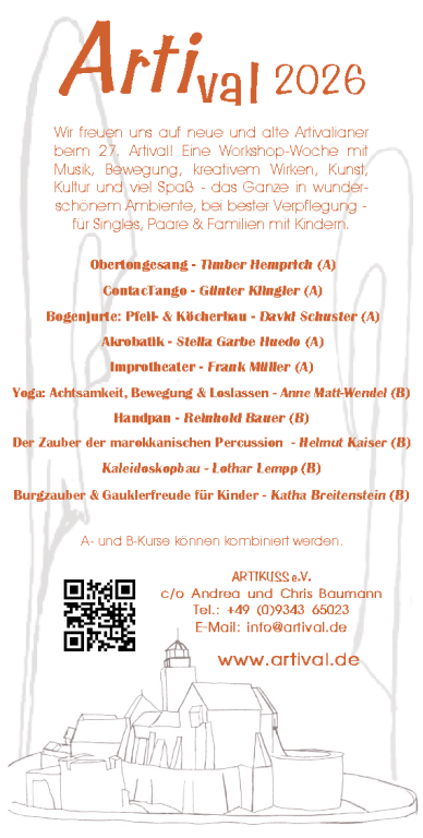 Postkarte Artival 2026 Seite 2